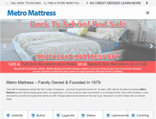 Tablet Screenshot of metromattressoutlet.com